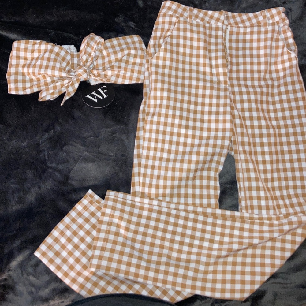 Gold and White Two Piece Set